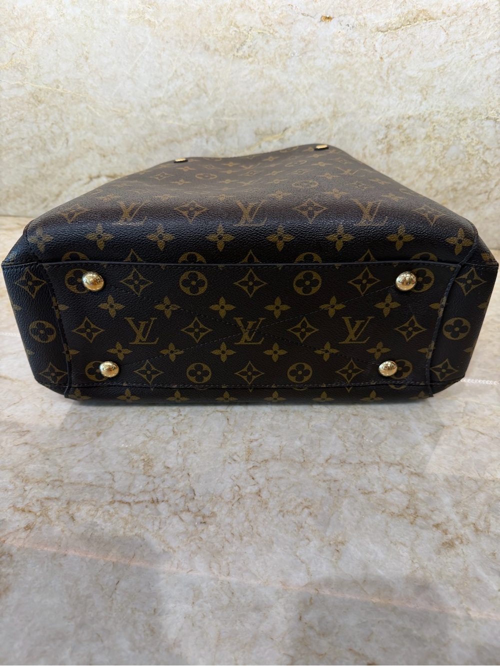 Louis Vuitton Monogram Canvas Tote in Brown and Gold - Picture 6 of 9